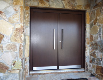 NEW custom designed Front door model B9, exterior finish - dark oak
