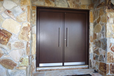 NEW custom designed Front door model B9, exterior finish - dark oak
