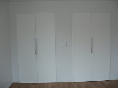 Custom built closet doors