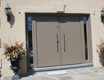 New custom designed Front door with two sidelights