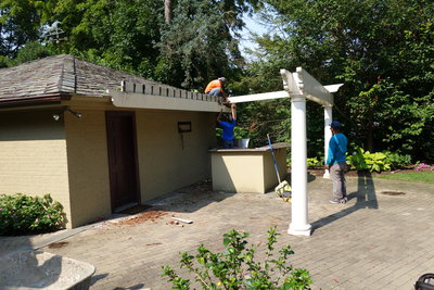 Demolition of OLD wooden pergola