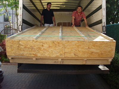 New door delivered in a large box