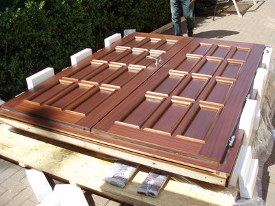 Door is uncrated and inspected prior to installation